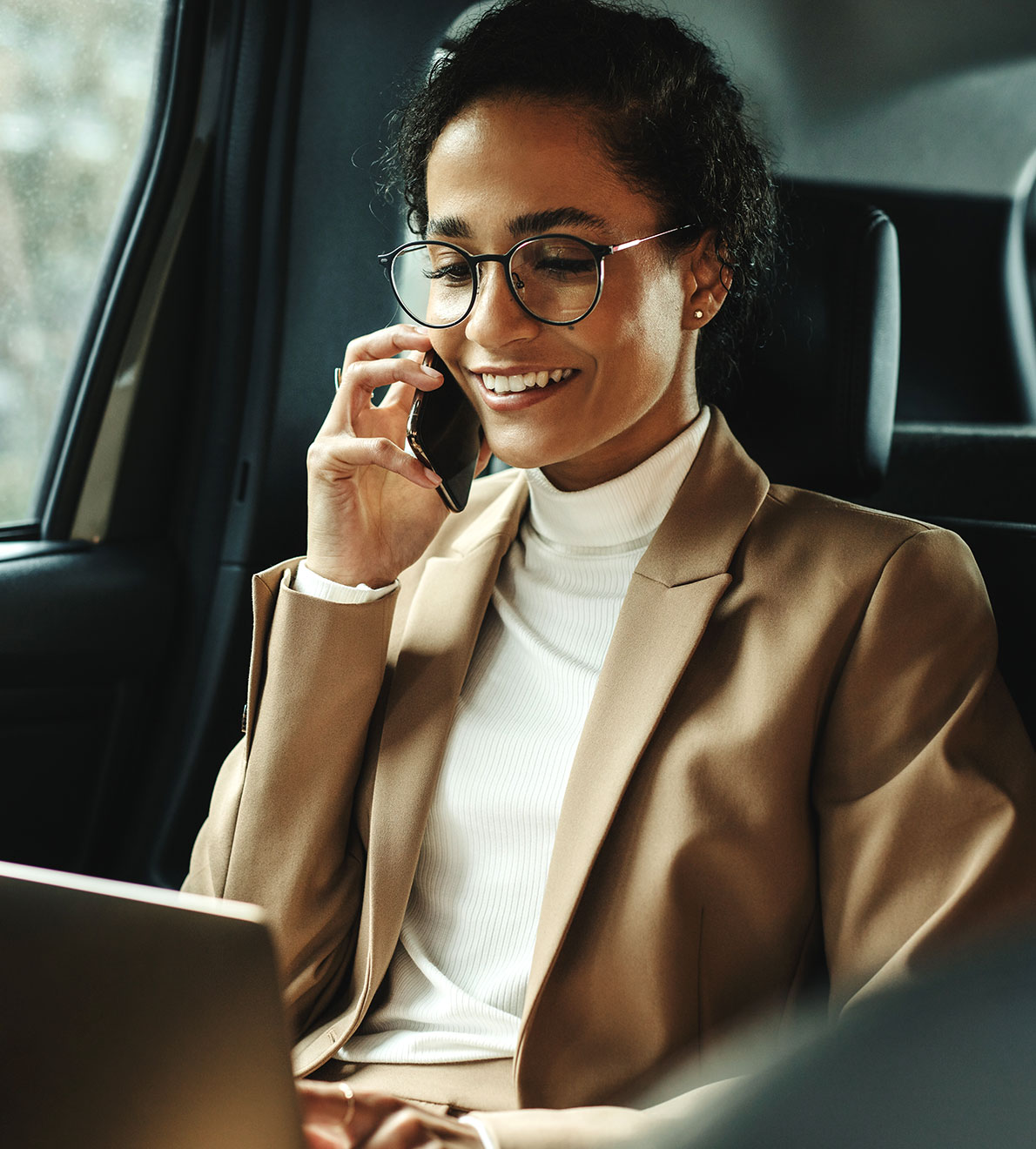 Medical practice professional speaking on the phone